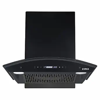 Elica 60 cm 1425 m3/hr Filterless Autoclean Kitchen Chimney with Brushless DC Motor and 15 Years Warranty (BLDC FLCG 600 HAC LTW MS NERO, Touch + Motion Sensor Control, Black)