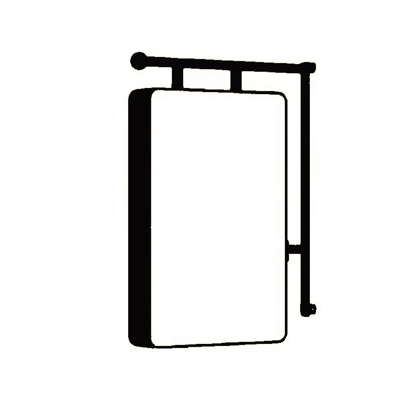 XILYZMO Scatola Luminosa Bifacciale Sign Stand, LED Light Box Negozio Insegna, Esterno Retroilluminato Menù Board, Montaggio A Parete Telaio Metallo Tabellone per Negozio(Black-A,70x40cm)