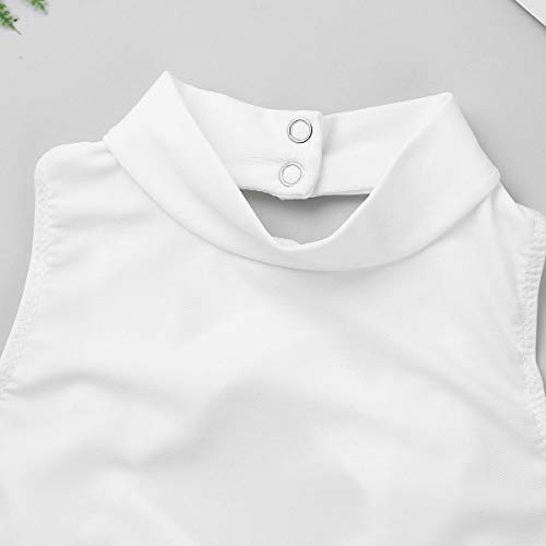 Image of Girls High Neck Athletic Sports Bra Crop Top Gymnastics Workout Gym Fitness Vest Tank Top T Shirt
