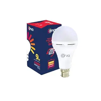 ARVA 9 Watt Cool White JUDEN Emergency Bulb | Energy Saving Bulb with 1 Year Warranty - Pack of 2