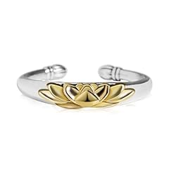 925 Silver Gold Lotus Ring