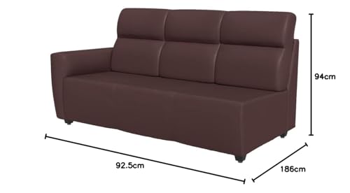 Image of Wakefit Sofa Set | 3 Year Warranty | Sofa 3 Seater, 3 Seater Sofa for Living Room, Wooden Sofa Set, 3 Seater + Right Aligned, Sofa for Living Room - Belize(Romance : Dark Fantasy)