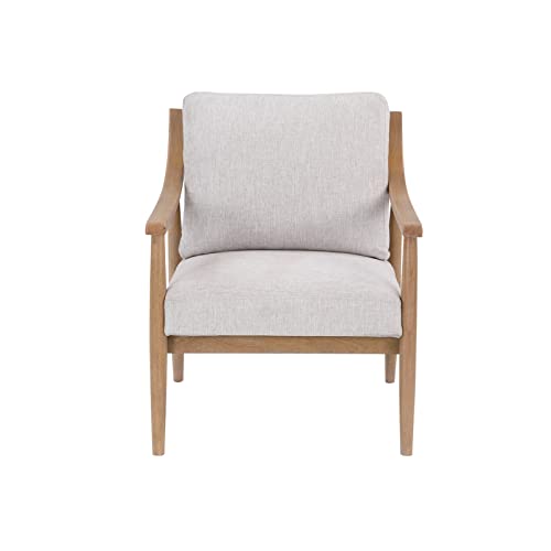 Menosun Modern Accent Chairs For Living Room, Mid-Century Armchair, Grey Upholstered Arm Chairs For Bedroom #TOP3