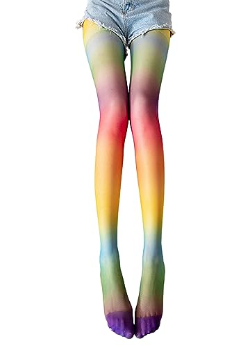Image of Erinaco Women's Flower Pattern Sheer Footed Pantyhose Control Top Tights Stockings with Reinforced Toes