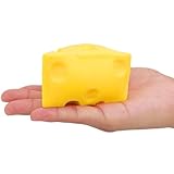 Funnysquee Cheese Squishies Stress Relief Soft Novelty Toy - Simulation Food Squeeze Toys for Birthday Gift