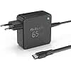 Cargador Portatil USB C 65W 45W para Lenovo Thinkpad, DELL Latitude, HP Spectre, ASUS ZenBook Chromebook, Mac Book Pro, Acer, Samsung Huawei Xiaomi 20V 3,25A Tipo C Adaptador Alimentación