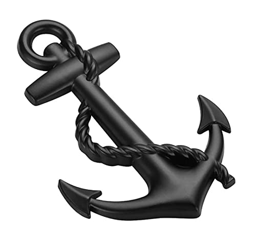 Incognito Anchor Logo Sticker for All Cars, Bikes, Metal (Black)