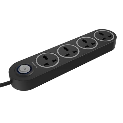 Image of Anchor by Panasonic 4 Universal Socket Extension Board, 6A Spike Guard with 2-Meter Heavy Duty Cord for Home and Office Usage, 4 Way Power Strip with LED Indicator, Matt Finish