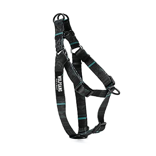 Wolfgang Heavy Duty Adjustable Dog Harness, Pull-Tested to Over 800 lbs for Walking & Training, NightOwl Print, Medium