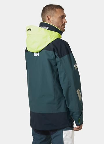 Helly-Hansen Pier 3.0 Coastal Sailing Jacket for Men - Waterproof, Windproof, and Breathable, with Packable Neon Yellow Hood4