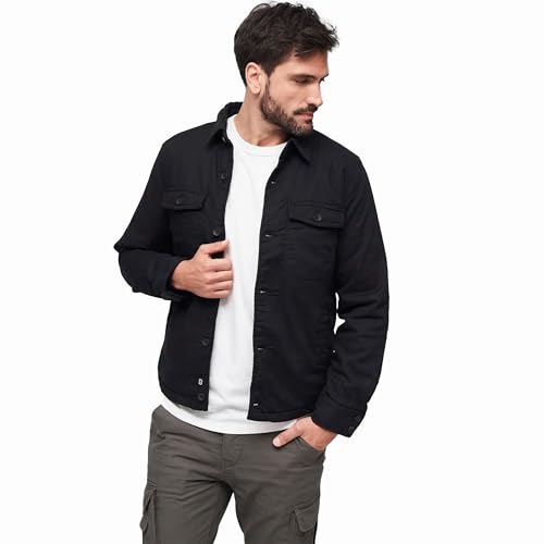 Image of Brandit Individual Wear Men's Quilted Flannel Lumber Jacket - Warm Straight-Cut Casual Outdoor Jacket with 2 Chest Pockets