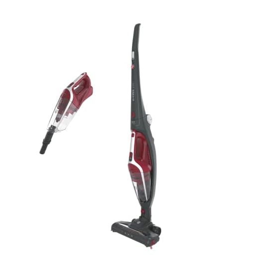 Hoover Akku-Staubsauger ohne Beutel I Akkusauger + Handstaubsauger in Einem mit 45 Min. Laufzeit I Staubsauger kabellos mit LED Licht, Parkfunktion, Klappgriff, Fugendüse & Staubbürste [HF21F25]