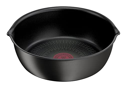 Tefal Ingenio Eco Resist Poêle profonde 26 cm, Empilable, Induction, Revêtement antiadhésif, Indicateur de démarrage de cuisson, Cuisson saine, Saisie parfaite, Fabriqué en France L3978502