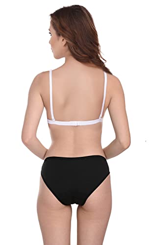 Image of Wirefree Non-Padded Teenager Backless Bra Panty Set for Women /Girls.