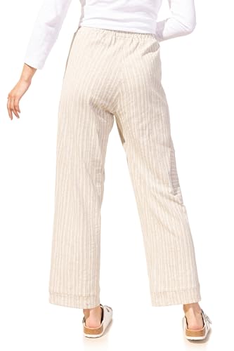 Habitat Clothes Escape Bali Stripe Cotton Pocket Pullon Flood Khaki3