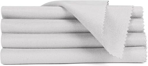 5PCS Gray Microfiber Towel Lint Free Gun Cloth - 12 x12, Great for All Gun Firearm Cleaning Protection, Professional