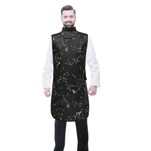 Image of 0.5mmPb Lead Apron with Thyroid Shield Collar - Xray Apron for X-Rays (Black)