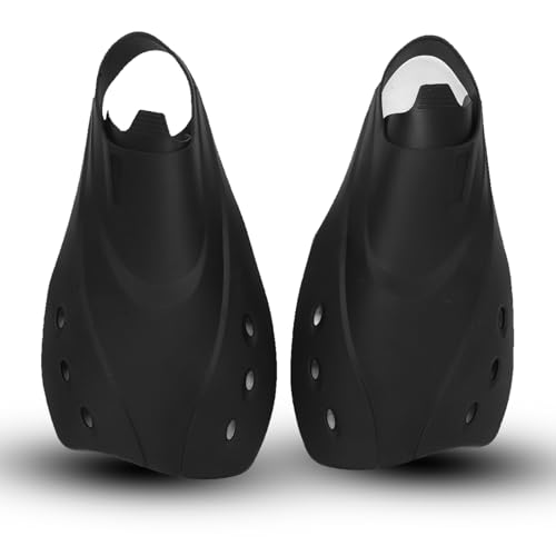 2Pcs Short Diving Fins, Open Heel Swimming Flippers 33x17cm/12x6.7in Comfortable Drain Hole Design Diving Foot Pocket Fins for Diving