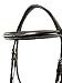 Bello-Equine Premium Havana Fancy Stitch Bridle with Removable Flash – Anatomical Padded Crown, Classic Hunter Style - Size Full
