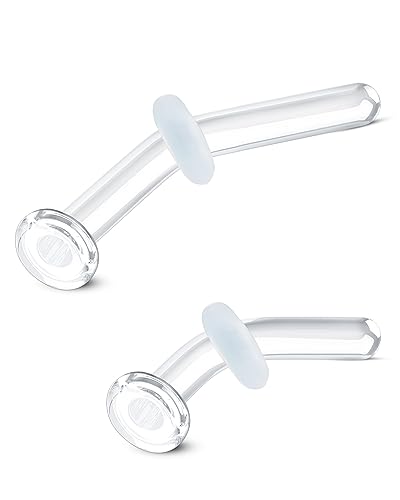 COCHARM 2pcs 16g Pyrex Glass Cartilage Piercing Retainer 3/8