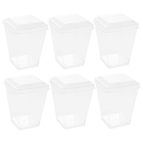 Garneck 50pcs Dessert Cup Clear Container Portable Pudding Cup Cake Containers Replaceable Tiramisu Cup Reusable Tasting Dessert Supply Delicate Pudding Cup Party Mousse Cup Transparent