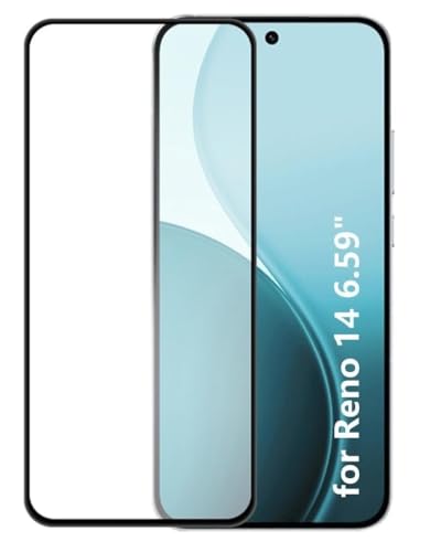 Image of HD Tempered Glass Screen Protector Compatible for Oppo Reno 14 5G with Edge to Edge coverage and Easy Installation kit