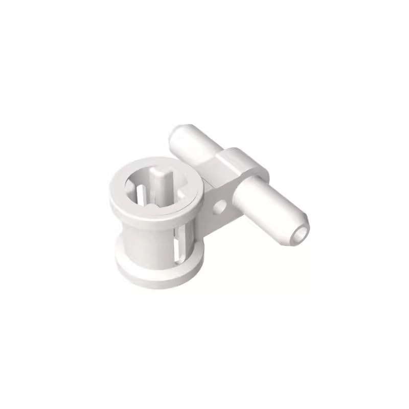 Gear Pneumatic Hose Connector with Axle Connector 99021 GDS-985 50PCS Compatible with Lego Classic Bulk Toy MOC Color:White