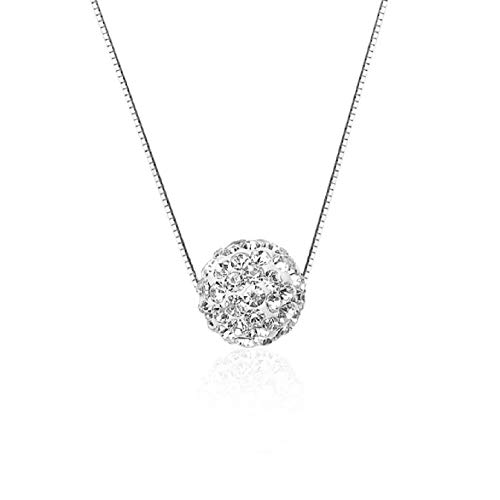 Lzz Fashion Ladies 925 Sterling Silver Necklace Diamond...