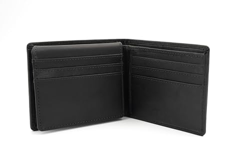 Briomhar Irish Bi-Fold Leather Wallet for Men - Irish Celtic Knot Design Made in Ireland - Black3