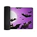 Halloween Flying Purple Bats Desk Mat Non-Slip Laptop Writing Pad Large Keyboard Mousepad with Rubber Base 23.6