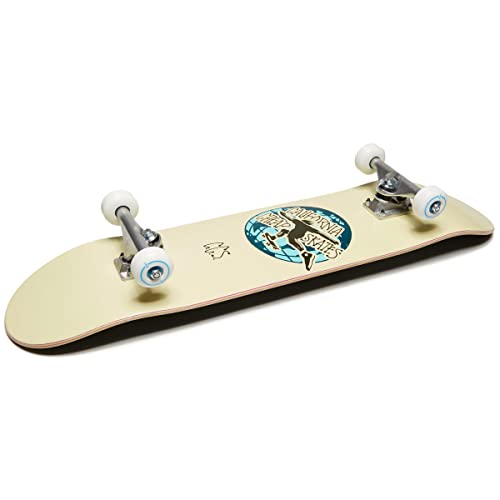 [Ccs] Globe Skateboard Complete Cream 8.25" - Maple Wood - Professional Grade - Fully Assembled With Skate Tool And Stickers - Adults, Kids, Teens, Youth - Boys And Girls #TOP2