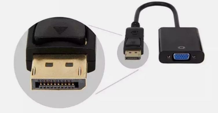 SGElectronix DP to VGA Adapter, Gold-Plated DisplayPort to VGA Converter Male to Female 1080P(Black)