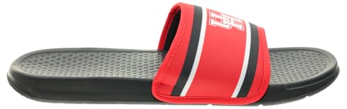 Image of FOCO NCAA Printed Team Logo and Color Stripes Comfortable Slide Sandals
