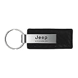 Au-Tomotive Gold, Inc. Carbon Fiber Leather Key Fob for Jeep Wrangler (Black)