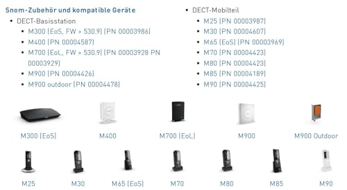 Snom M6 IP DECT Répéteur haute performance 5 appels simultanés et son HD