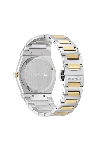 Ferragamo Vega Holiday Capsule Collection Luxury Mens Watch Timepieces with a Two Tone Bracelet and Case Featuring a Gold Dial3