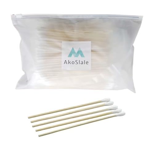 Image of Dog Ear Swabs 600 Count Refill - 6 Inch Bamboo Cotton Swabs for Dogs & Cats, Lint-Free Large Absorbent Round Tips for Ear Wax Cleaning & Tear Stain Removal, 6 Resealable Packs (No Box)