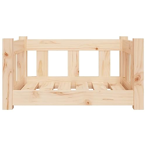 vidaXL Hundebett, Hundesofa mit stützenden Seitenwänden, Haustierbett für Hunde Katzen, Welpenbett Hundenest Hundemöbel, 55,5x45,5x28 cm Massivholz Kiefer