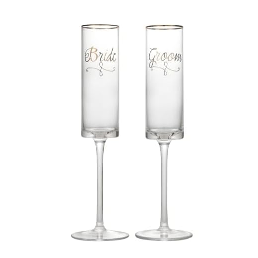 Set di 2 calici da champagne Mr e Mrs