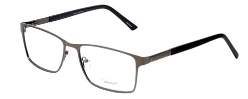 Calabria Enhance 4172 Rectangular Reading Glasses +0.75 Matte Gunmetal Black Men