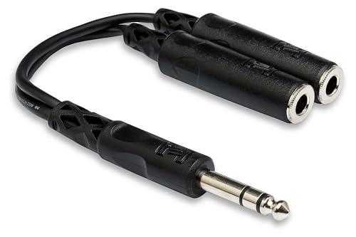 Hosa YPP-118 Y Cable, 1/4 Inch TRS a Dual 1/4 Inch TRSF miniatura 1