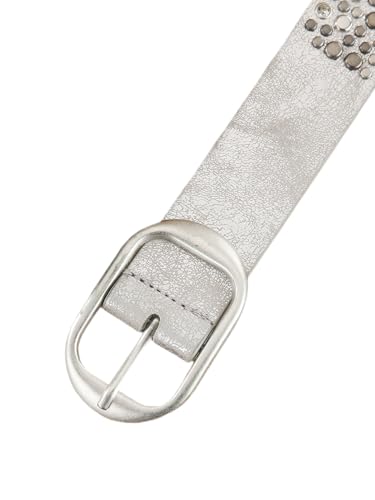 Punk Rhinestone Belt for Women Men - Y2K Studded Western Cowgirl Belt with Metal Spikes(Black/Silver/Brown) (Silver, 120cm)4