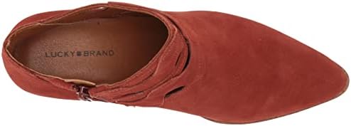 Lucky Brand Women's GEZANA Ankle Boot, Burnt Henna, 7.5 | Image 4