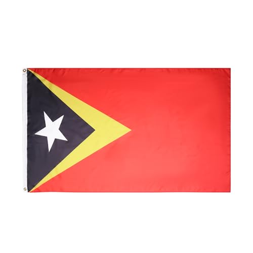 AZ FLAG - Drapeau Timor Oriental - 150x90 cm - Drapeau Timorais 100% Polyester Avec Oeillets Métalliques Intégrés - Pavillon 110 g