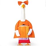 All Inclusive Set: with a set that includes a charming pencil pillow and bow, this back to school goose outfit offers everything needed to Decorate your porch geese, adding a seasonal touch to your garden display Charming Back to School Design: craft...