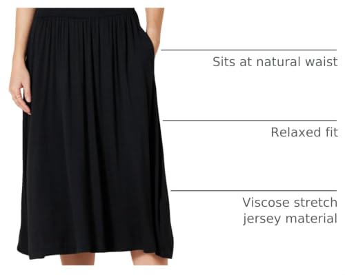 Image of Amazon Essentials Women's Jersey Pull On Midi Length Skirt