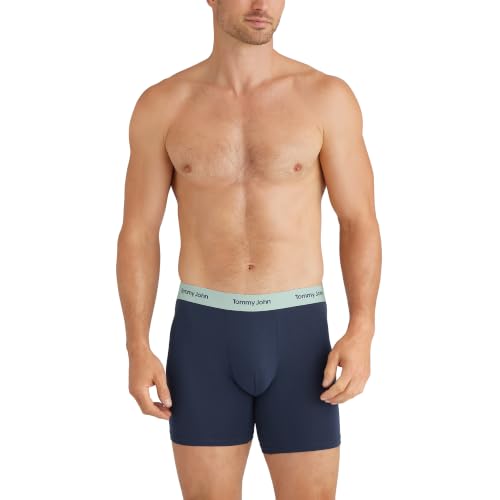 Image of Tommy John Men's Luxe Modal 6 inch Mid-Length Boxer Brief Underwear 3-Pack