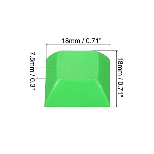 PATIKIL 1U Blank Keycaps, 10 Pack Universal PBT Keyboard Replacement Accessories for MX Mechanical Keyboard Green - Image 2