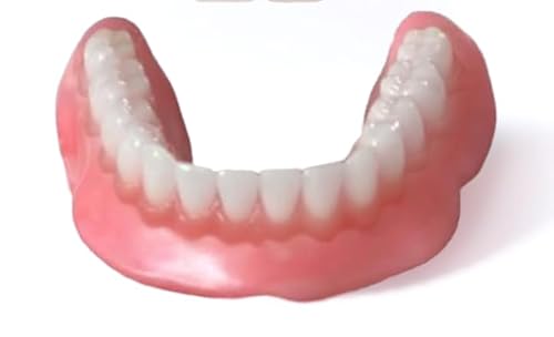 Heat and Fit™ NowDenture™ - Premium Immediate Lower Dentures - USA Made, Real Teeth, Custom Fit - No Impressions Needed for Fast Results at Home - Complete Kit with Sizing Trays - Large