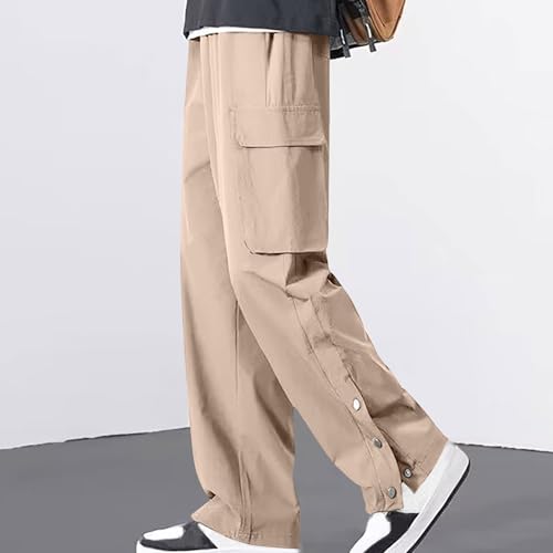 Cargo Pants for Men Comfy Straight Leg Pants Fashion Y2k Teen Boys Wide Leg Pants Outdoor Lounge Trousers with Pocket3